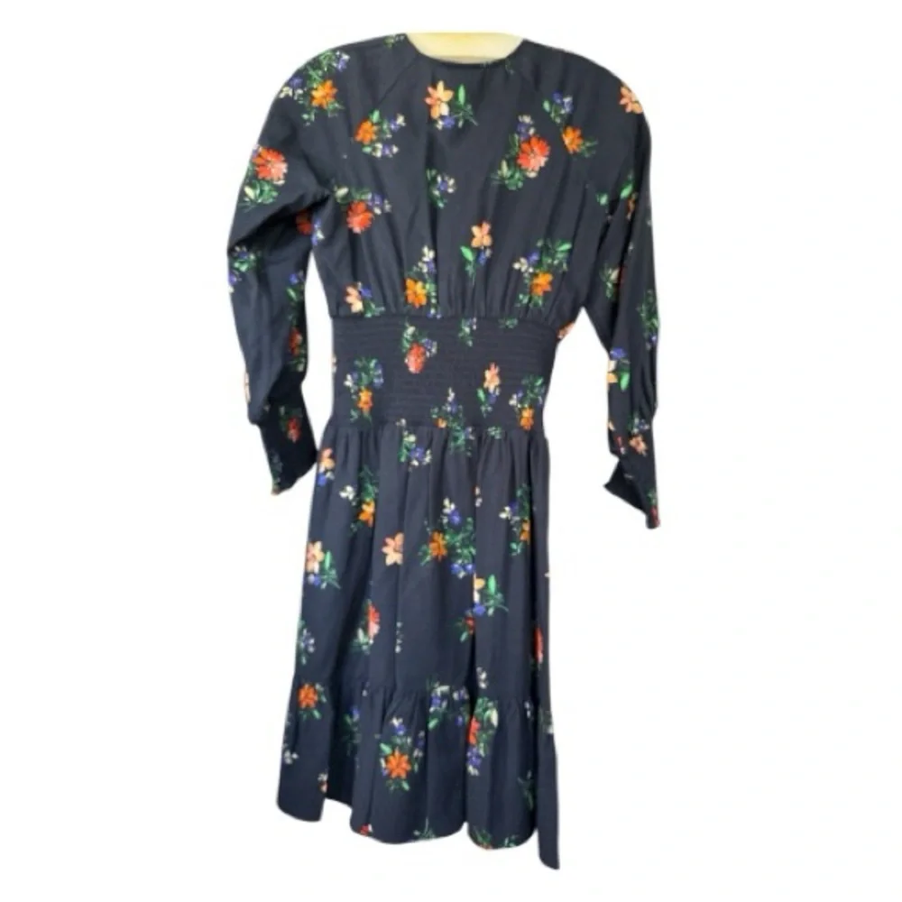 Shoshanna Tanner Dress size 0 navy and gold EUC DH0028 - Picture 2 of 8